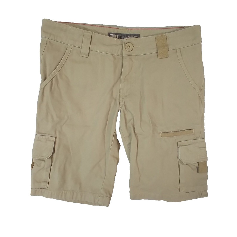 Dickies cargo‎ hiking shorts womens size 4 khaki tan beige relaxed fit 32 x 8